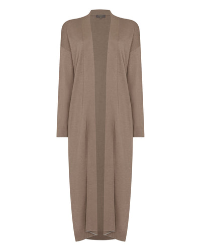 N.Peal Women's Roche Silk Blend Cardigan Mink Brown