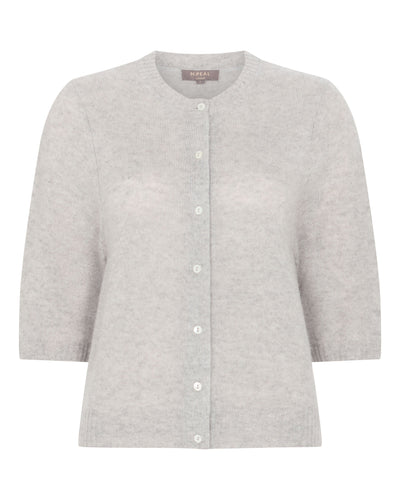 N.Peal Women's Air Cashmere Cardigan Fumo Grey