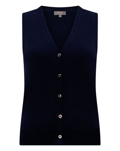 N.Peal Women's Selene Linen Blend Tank Deep French Blue