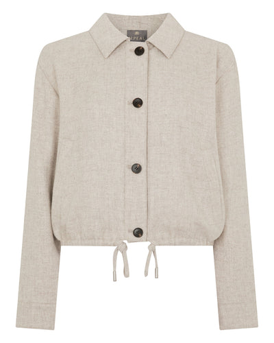 N.Peal Women's Lilia Woven Cashmere Jacket Beige Brown