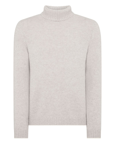 N.PEAL x TUCCI CHUNKY ROLL NECK Pebble Grey