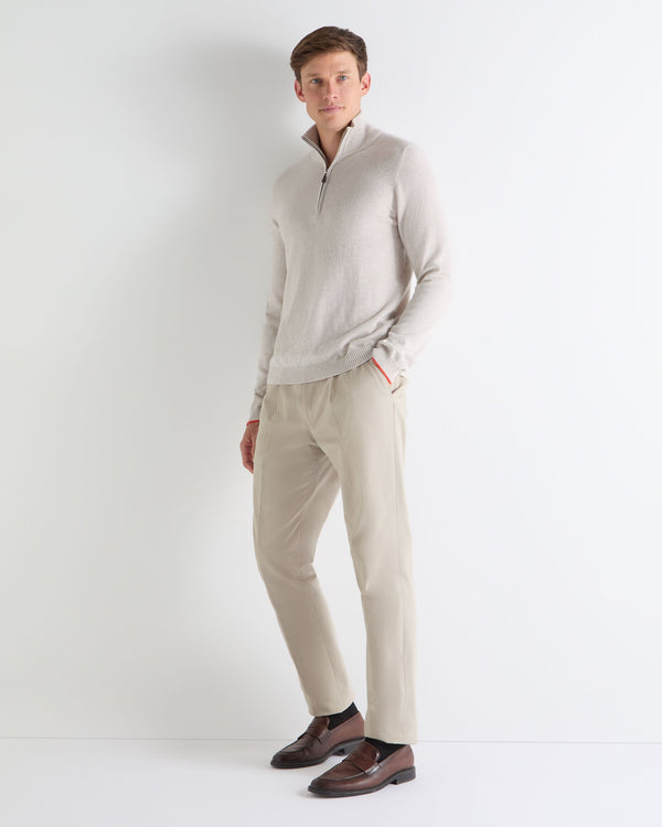 N.PEAL x TUCCI HALF ZIP Pebble Grey