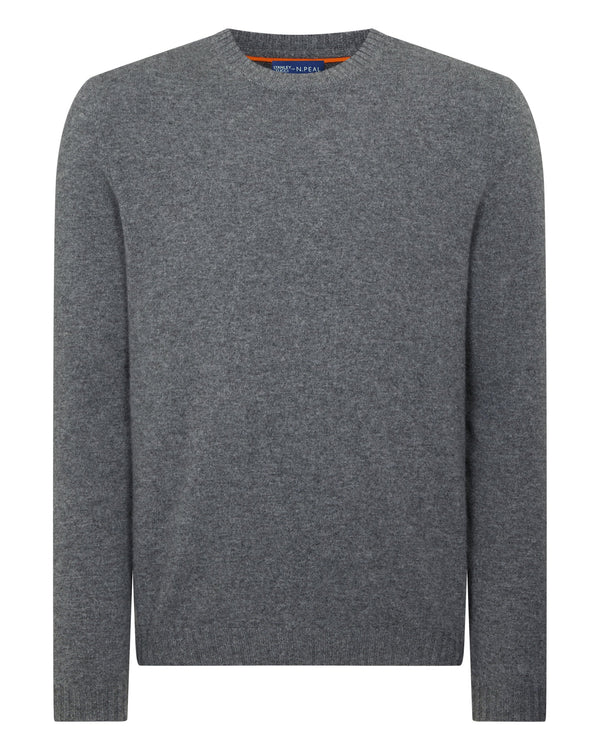 N.PEAL x TUCCI ROUND NECK SWEATER Elephant Grey