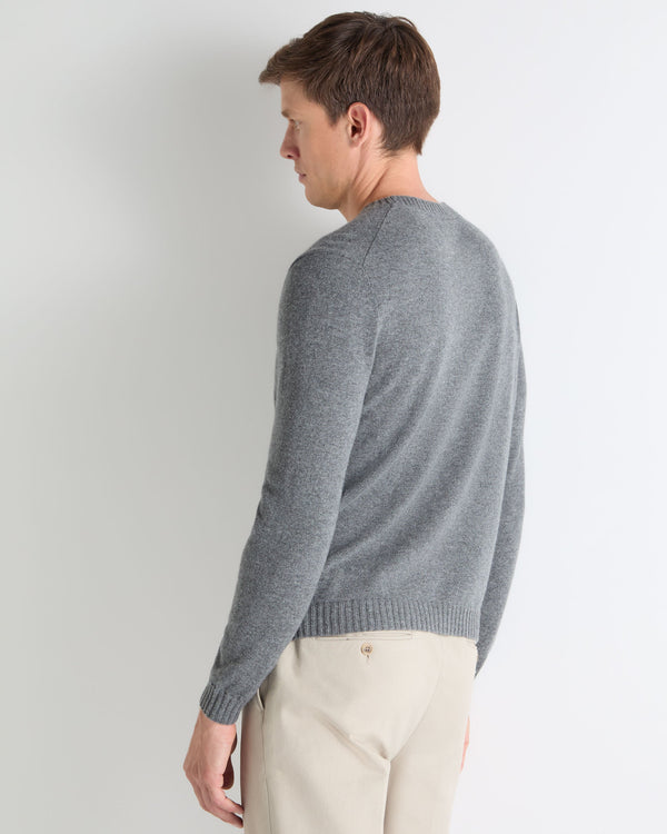 N.PEAL x TUCCI ROUND NECK SWEATER Elephant Grey