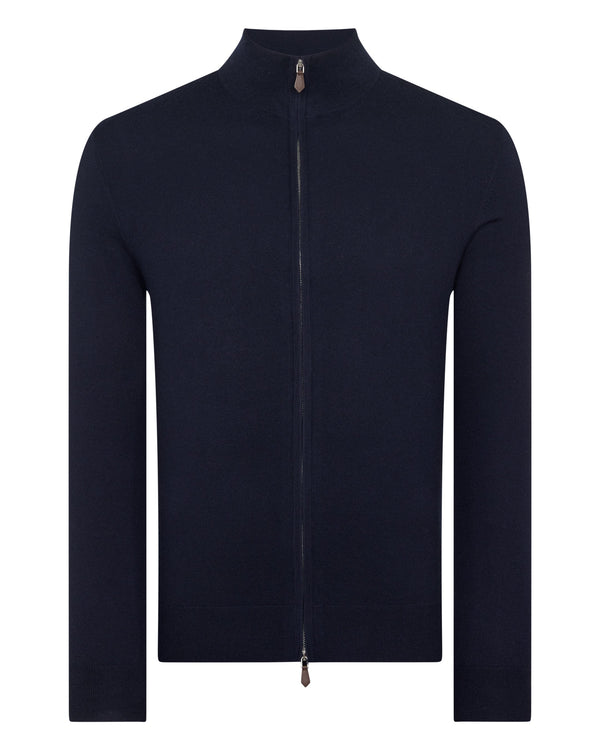 N.PEAL x TUCCI SUPERFINE FULL ZIP Navy Blue