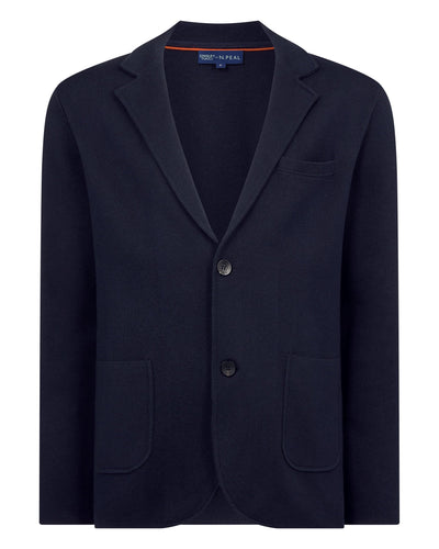 N.PEAL x TUCCI KNITTED BLAZER Navy Blue