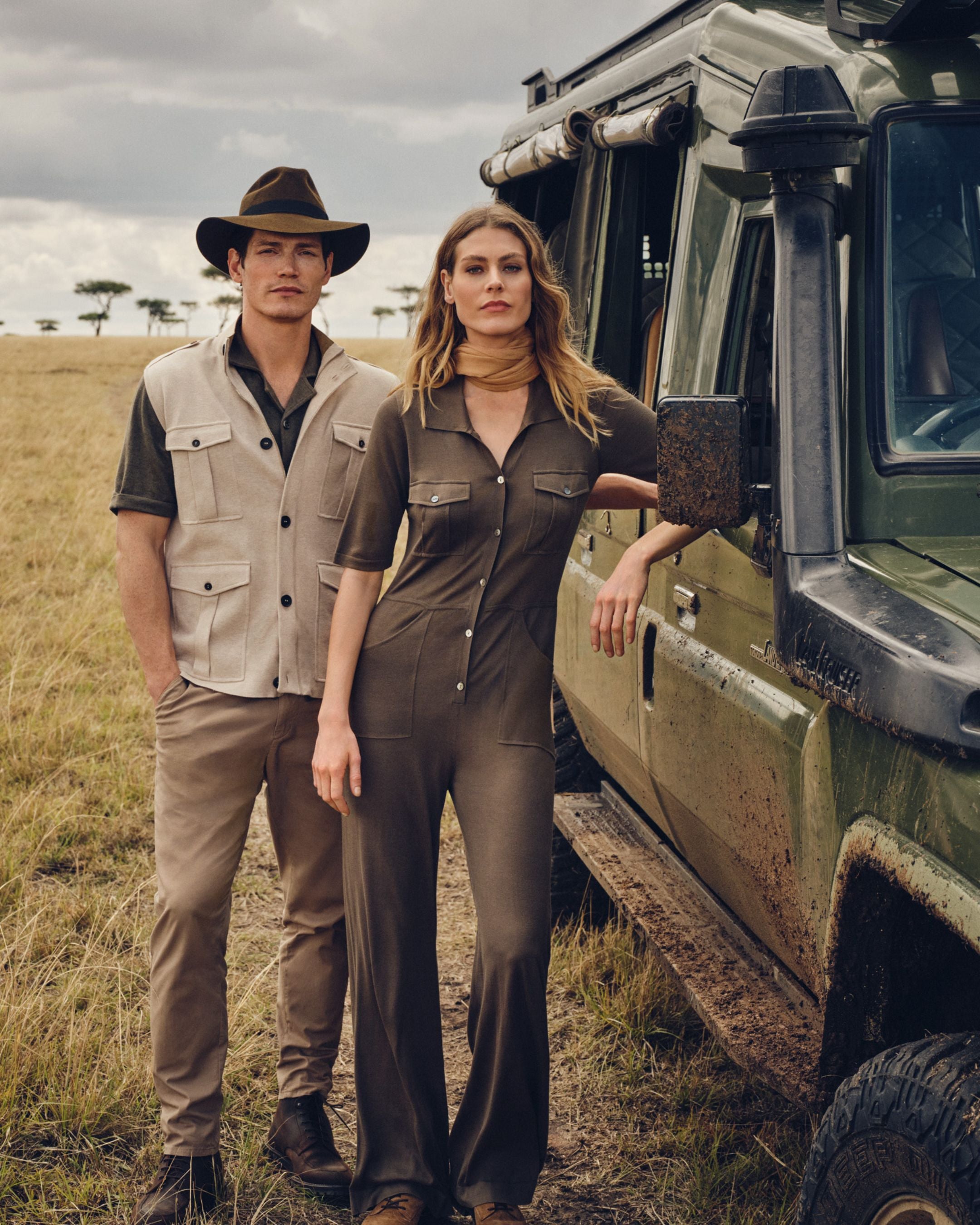 Khaki hotsell safari jumpsuit