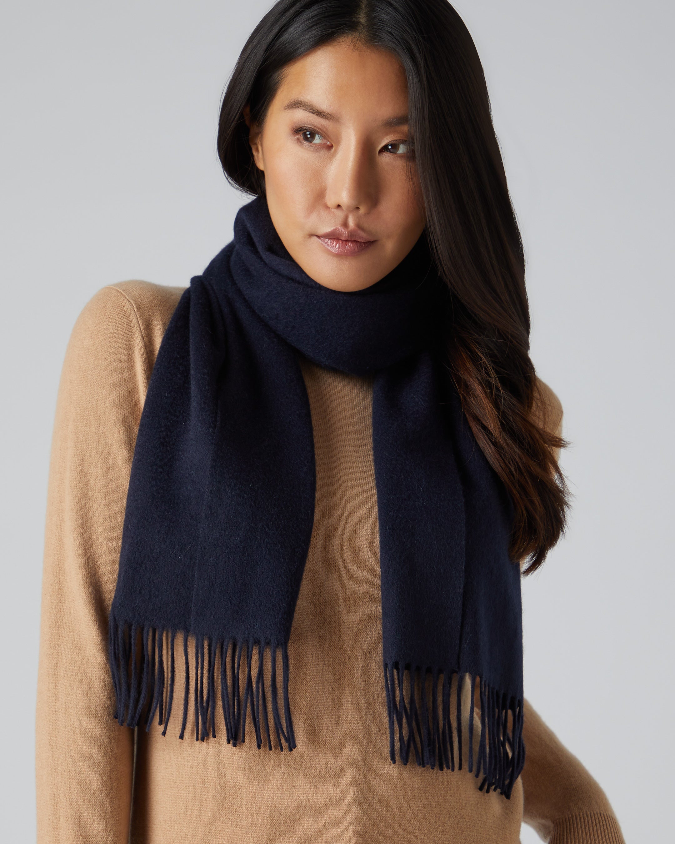 Ladies navy blue scarf new arrivals