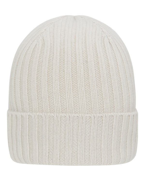 N.Peal Unisex Chunky Ribbed Cashmere Hat Snow Grey