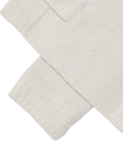 N.Peal Unisex Fingerless Cashmere Gloves Snow Grey