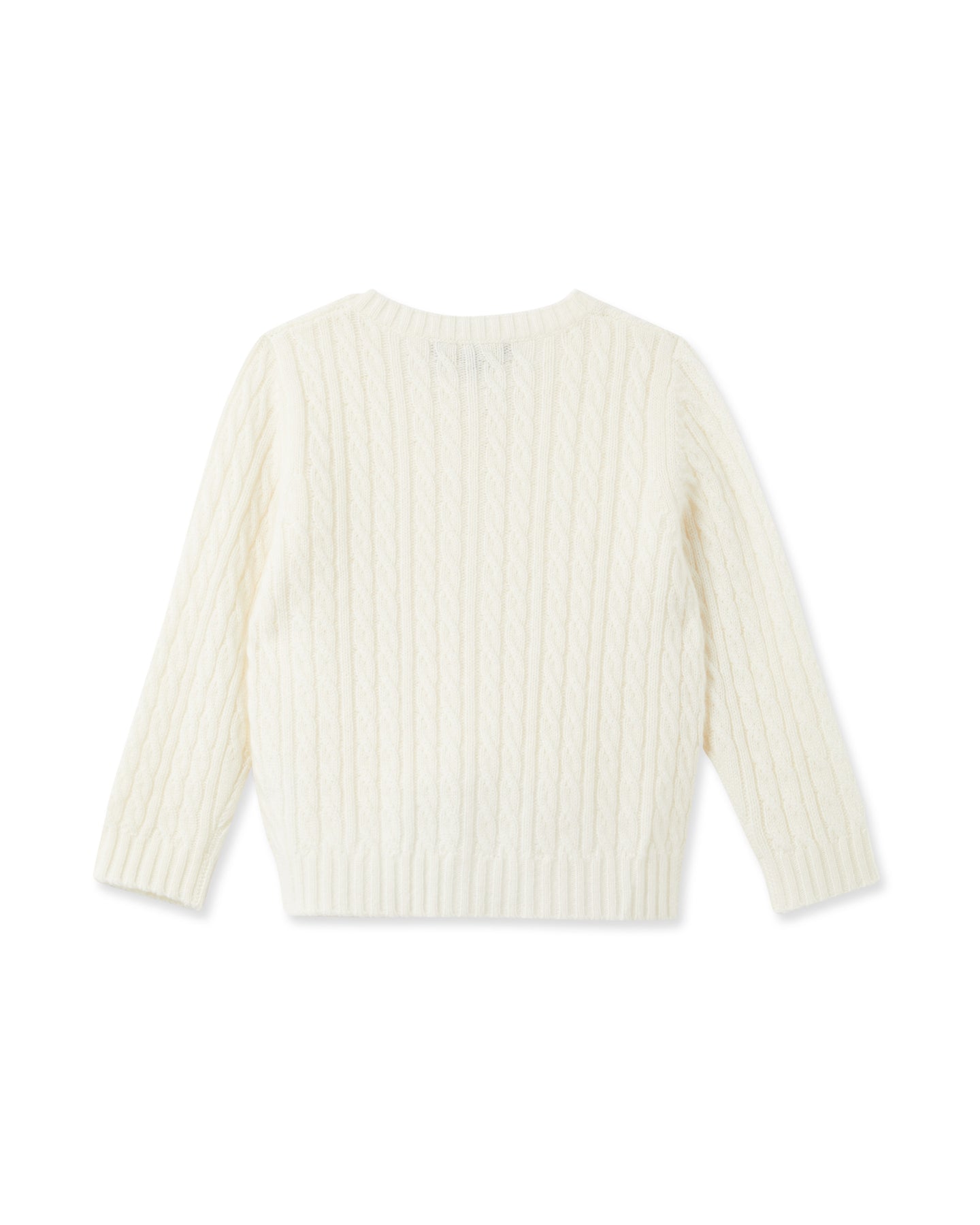 N.Peal Cable Cashmere Cardigan New Ivory