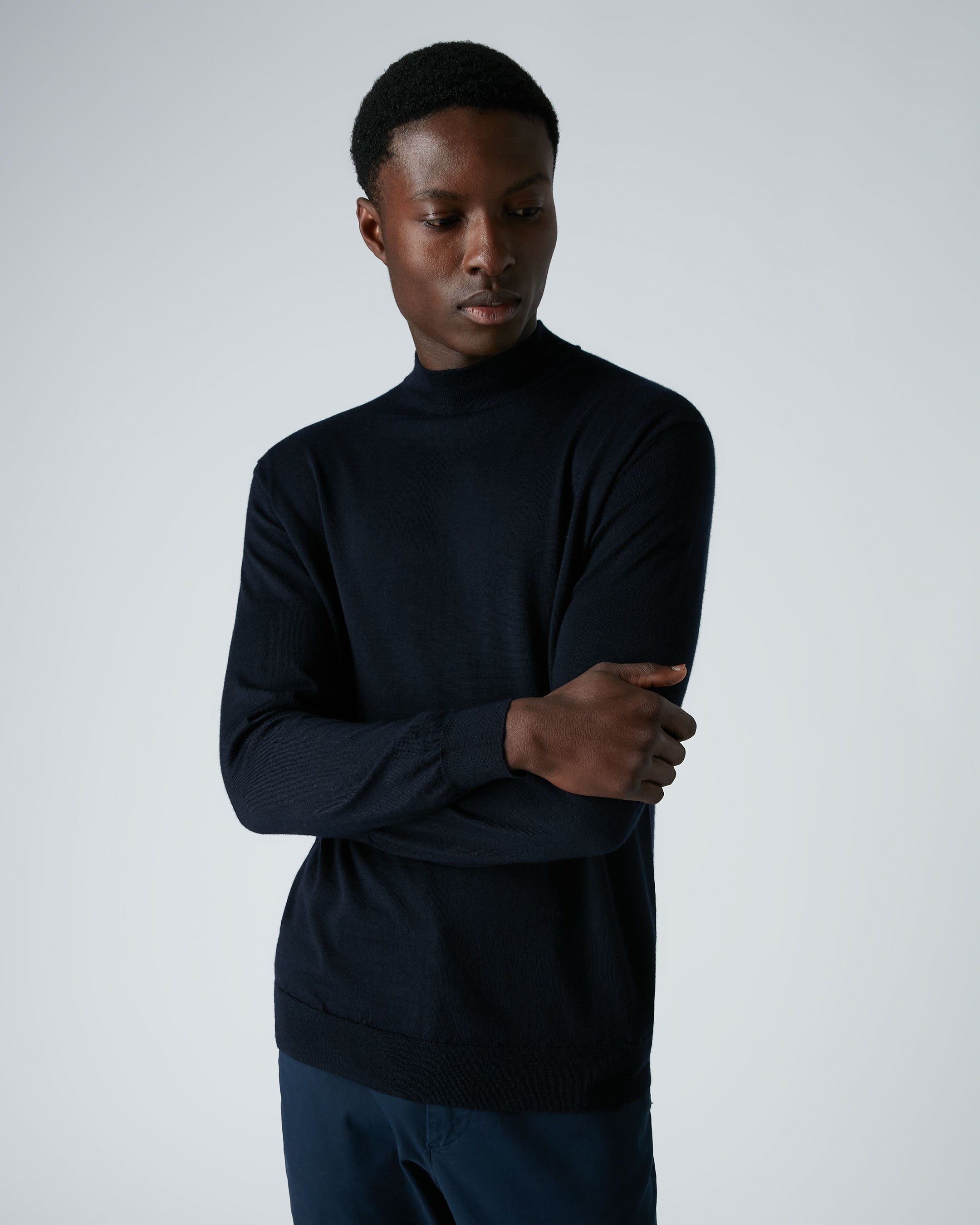 Fine gauge turtleneck clearance sweater