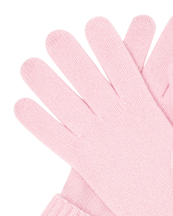 N.Peal Women's Ribbed Cashmere Gloves Pale Pink