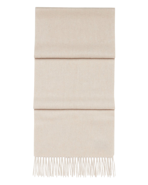 N.Peal Unisex Woven Cashmere Scarf Heather Beige Brown