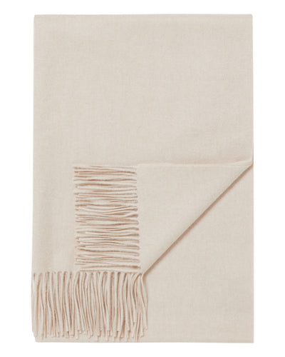 N.Peal Women's Woven Cashmere Shawl Heather Beige Brown