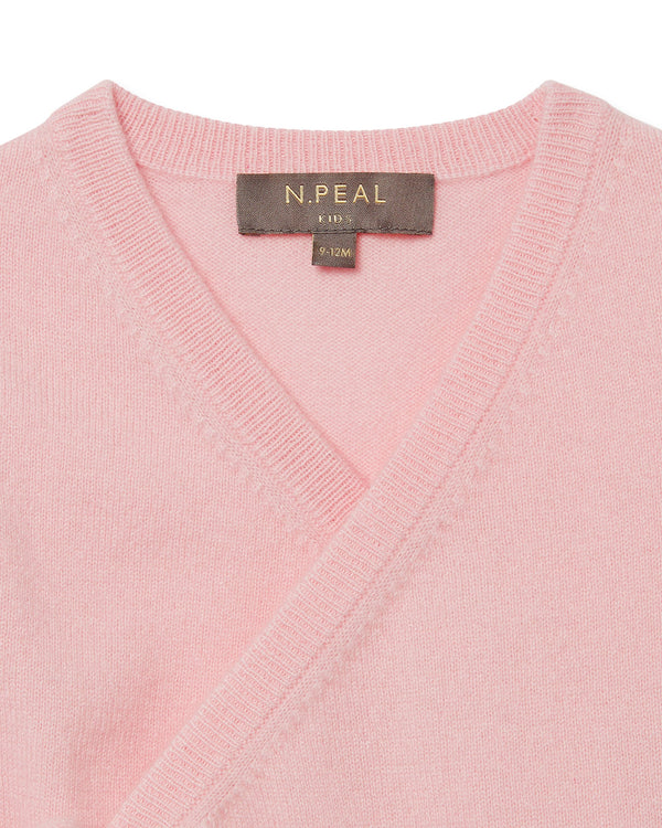 N.Peal Wrap Cashmere Cardigan Pale Pink
