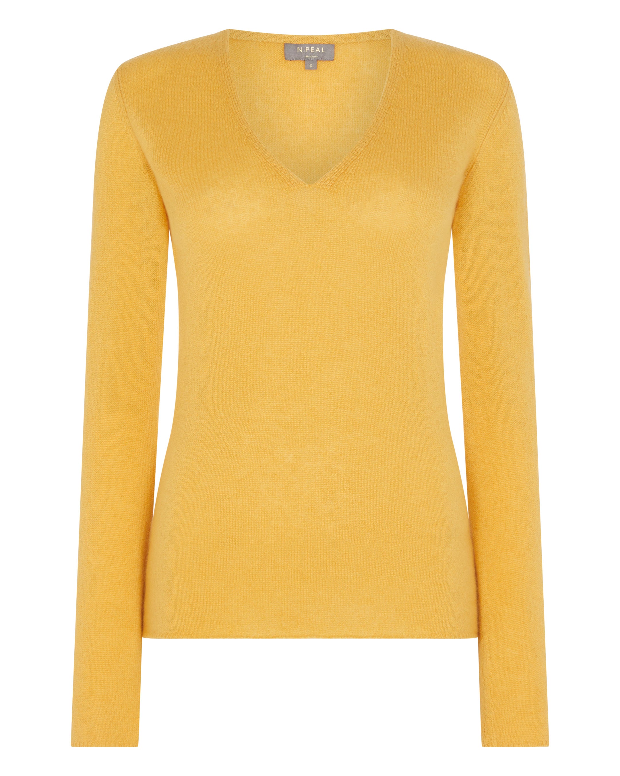 Yellow v clearance neck jumper