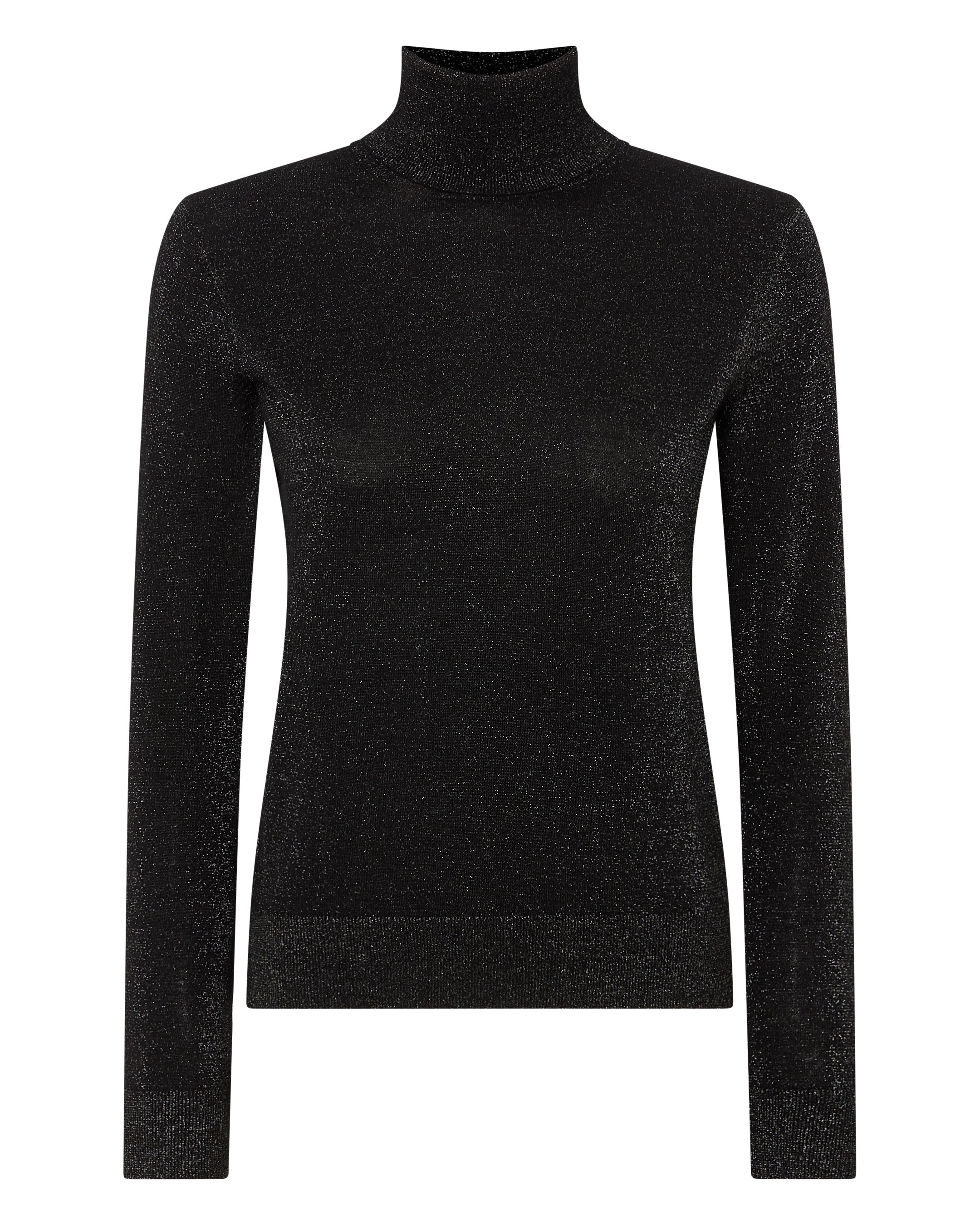 Black sparkly polo outlet neck