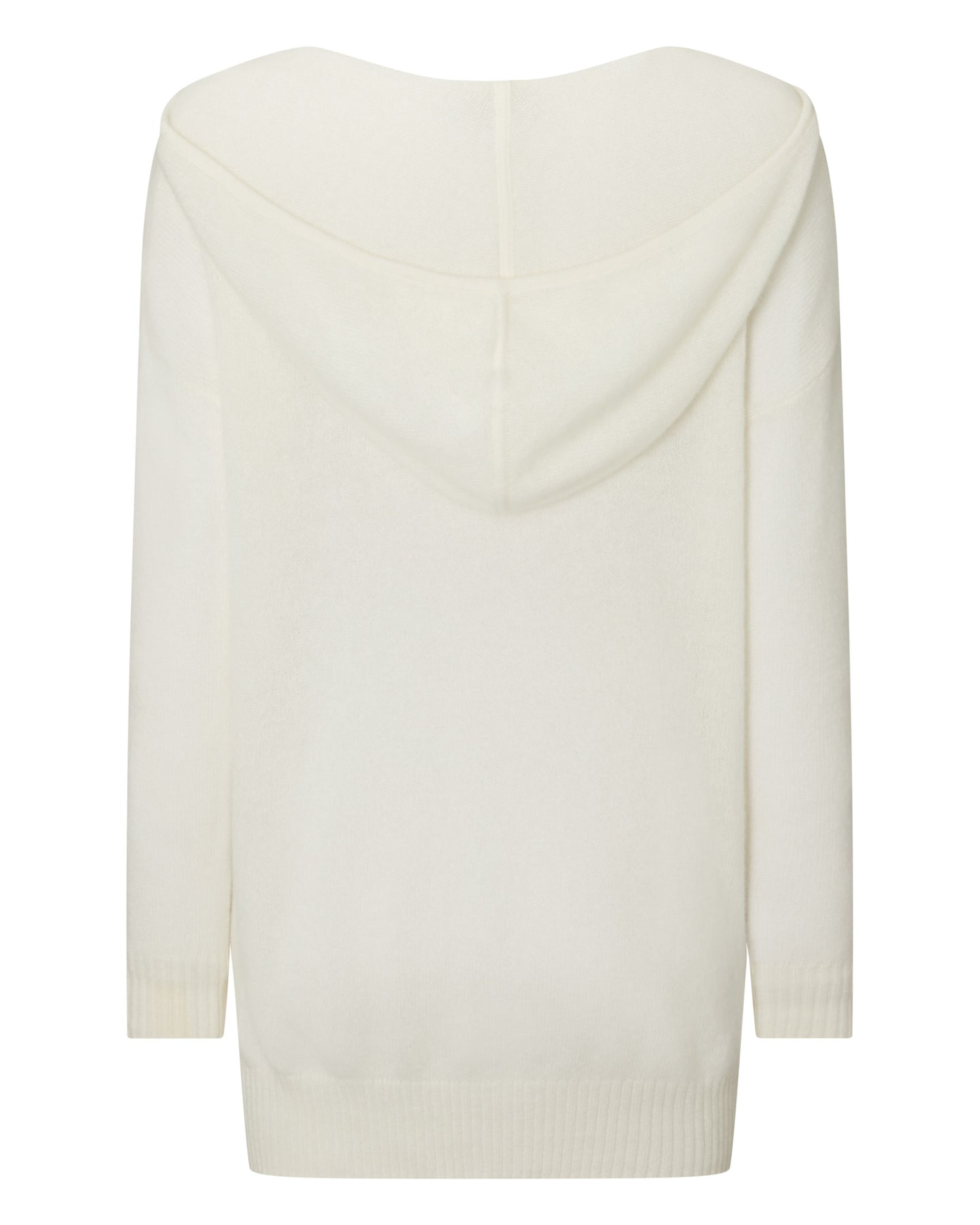 N.Peal Women's Gauzy Oversize Hoodie New Ivory White