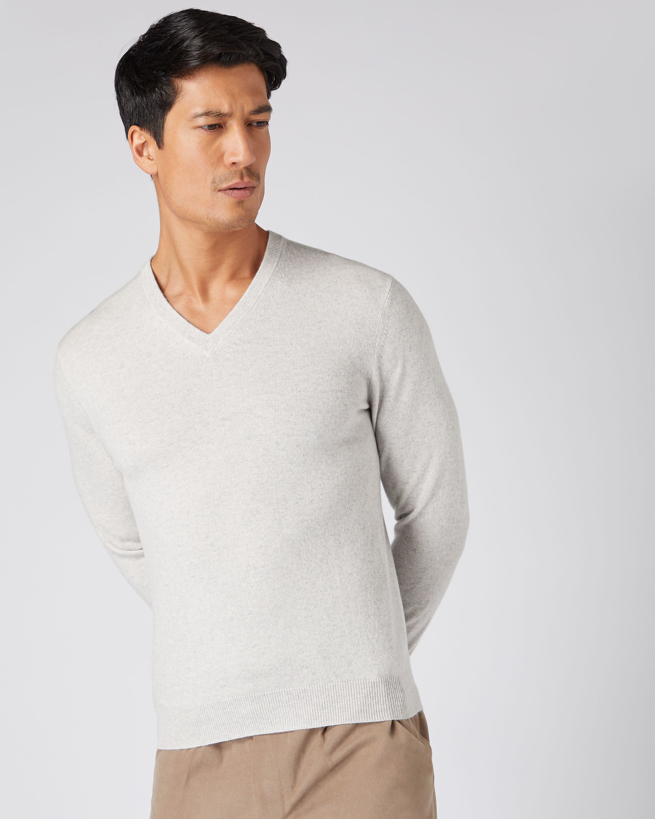 White v sales neck jumper