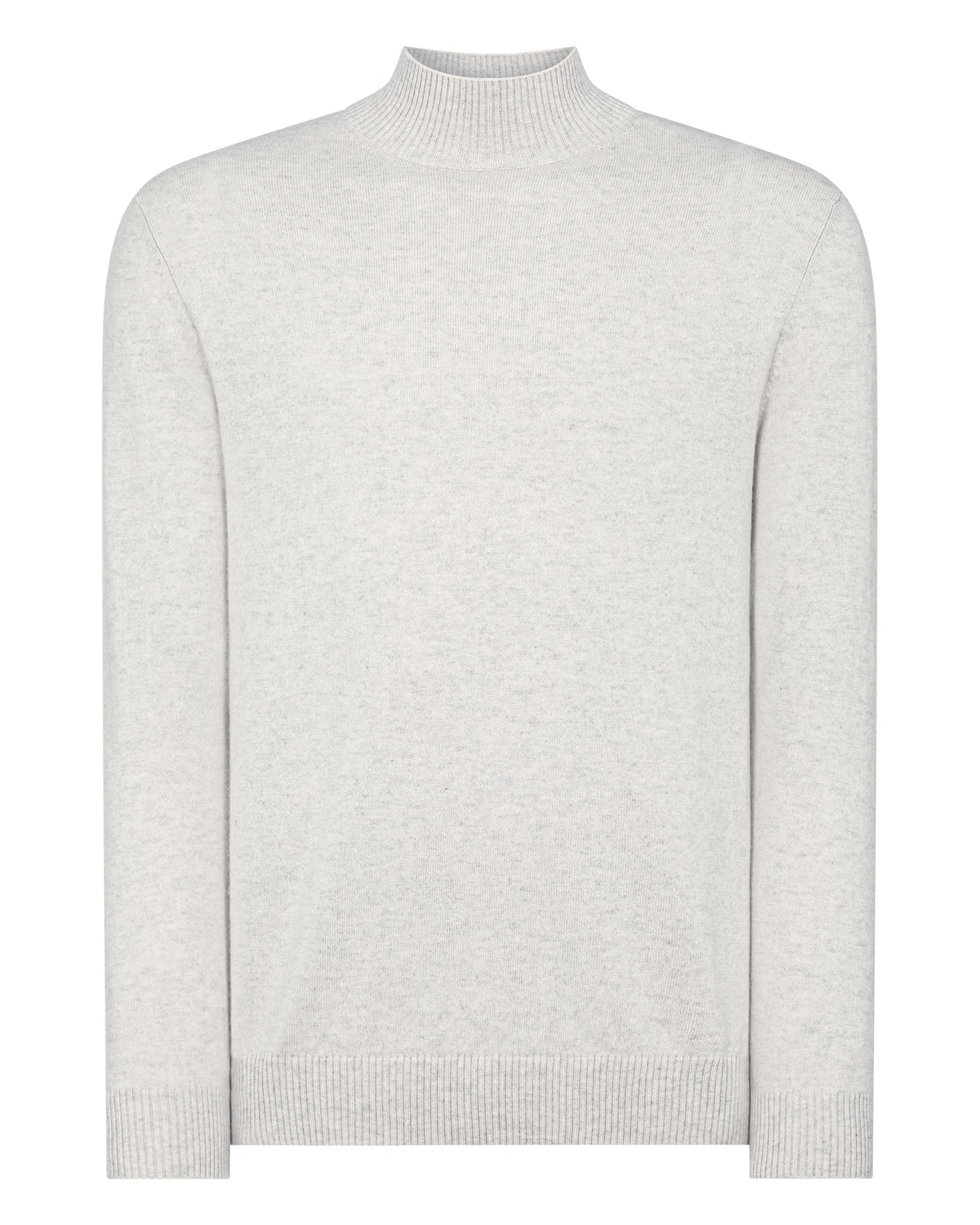 N.Peal Men's Turtle Neck Cashmere Jumper Pebble Grey