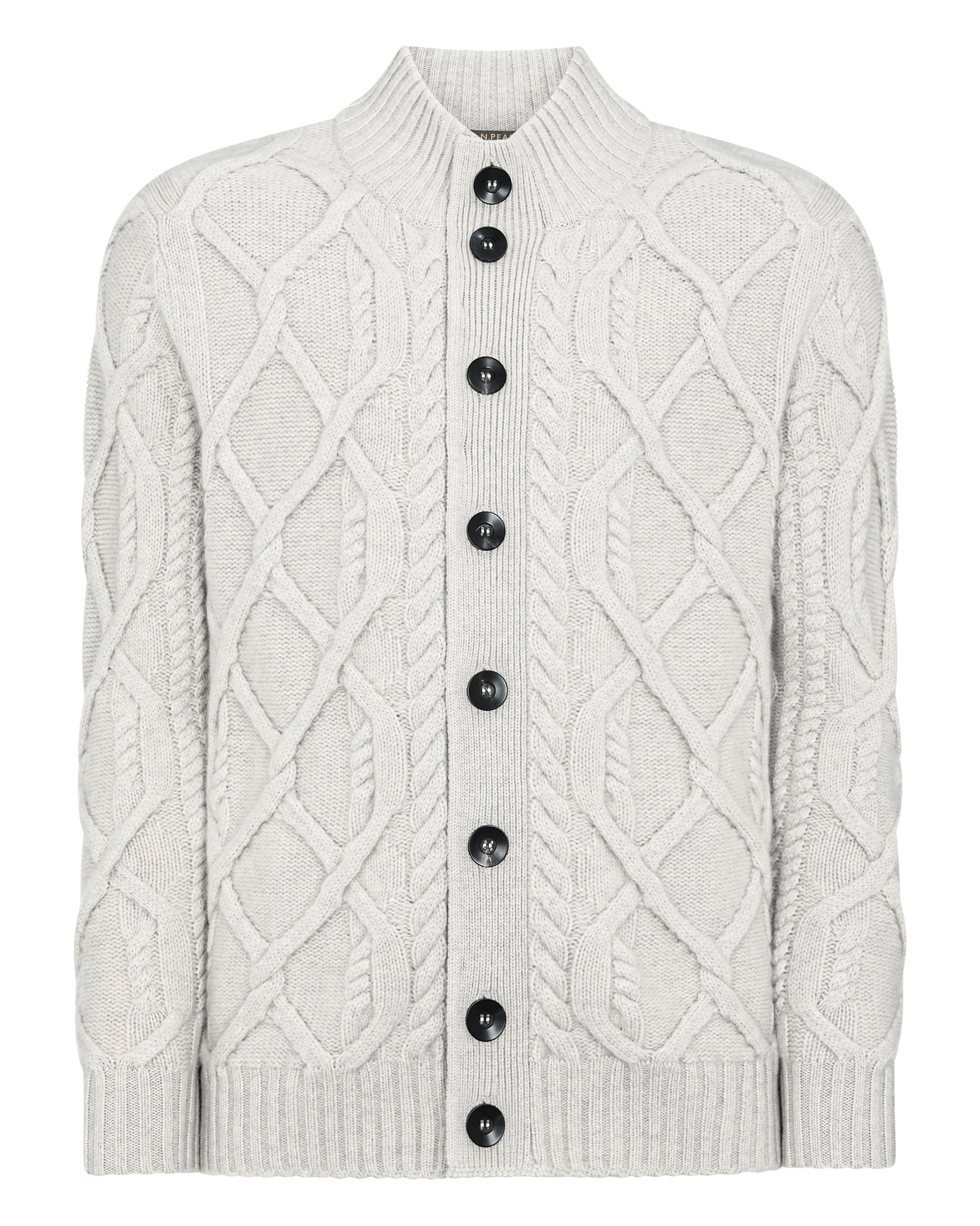 N.Peal buttoned-up cashmere cardigan - Grey