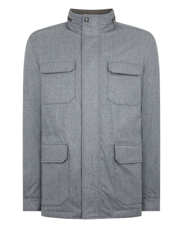 Men's Utility Jacket Flannel Grey
