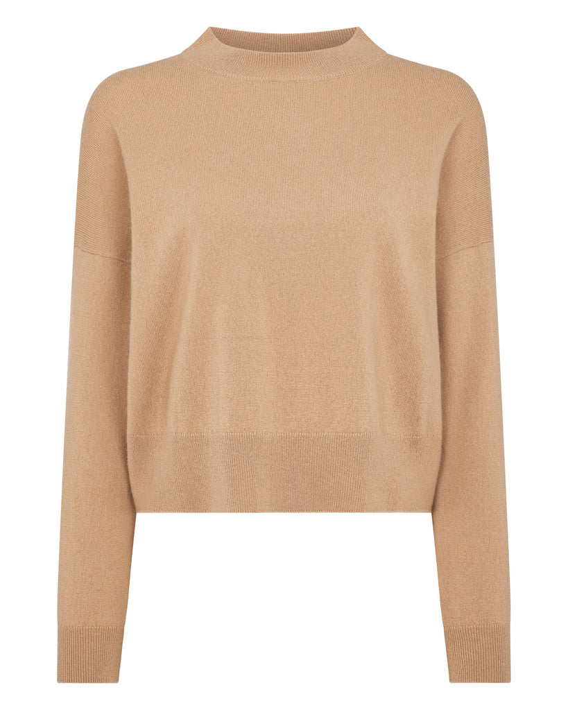 Women's Relaxed Round Neck Cashmere Jumper Sahara Brown | N.Peal