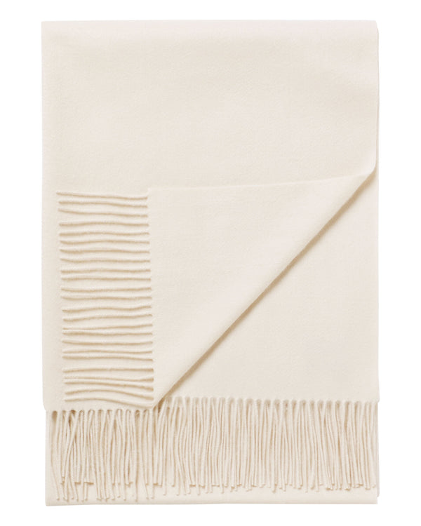 N.Peal Women's Woven Cashmere Shawl Almond White