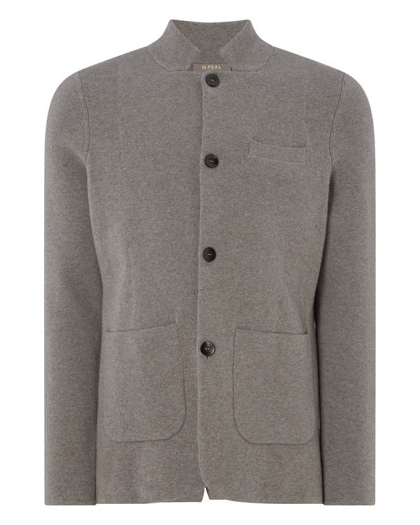 N.Peal Men's Milano Cashmere Jacket Taupe Brown