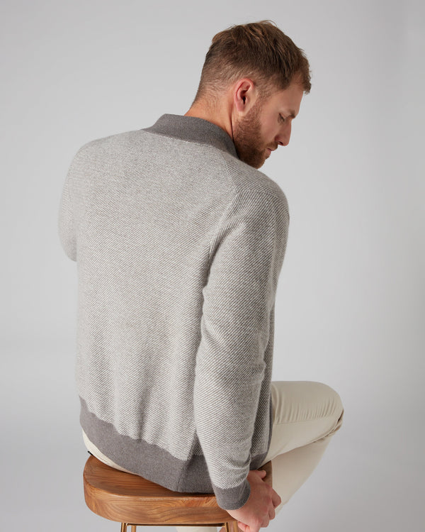 Men's Textured Birdseye Cashmere Jacket 12