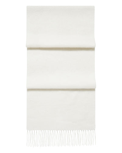 N.Peal Unisex Woven Cashmere Scarf New Ivory White