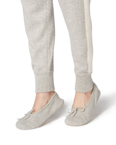 N.Peal Women's Fur Lined Cashmere Slippers Fumo Grey