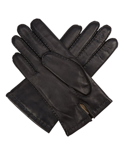 N.Peal Men's Chelsea Leather Gloves Black