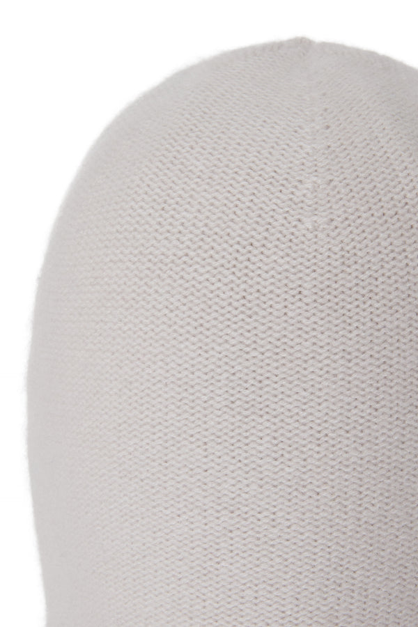 N.Peal Unisex Double Layer Cashmere Beanie Snow Grey