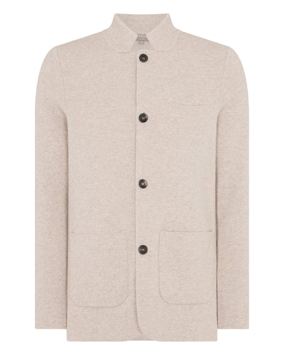 N.Peal Men's Grosvenor Milano Cashmere Jacket Oatmeal Brown