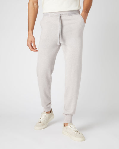 N.Peal Men's Brompton Cashmere Jogger Pebble Grey