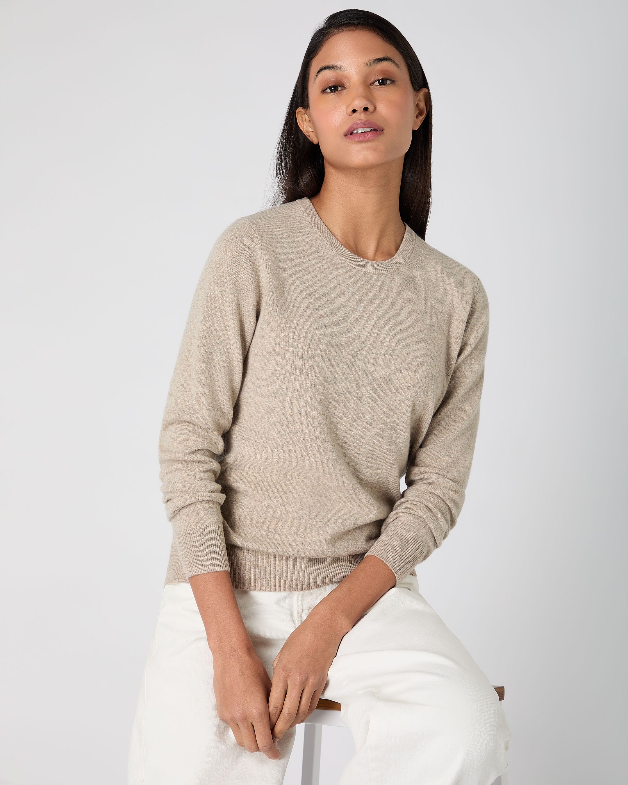 Beige cashmere jumper best sale