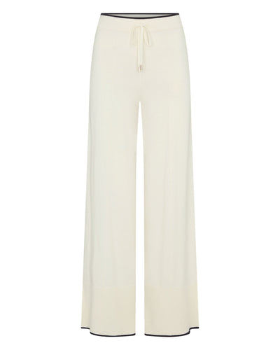 N.Peal Women's Cotton Cashmere Trouser New Ivory White