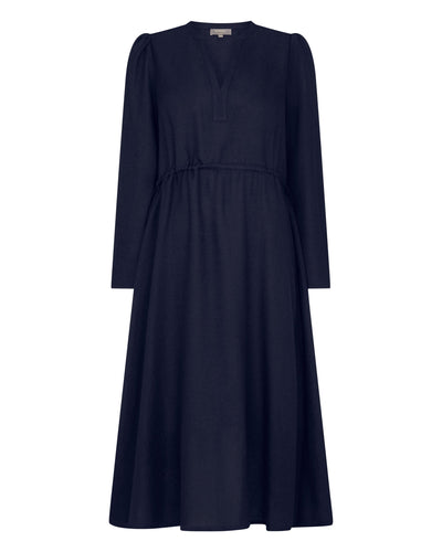 N.Peal Women's Silk Cashmere Dress Navy Blue